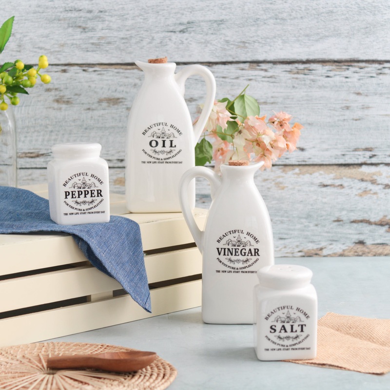 Salt Pepper and Oil Bottle Set