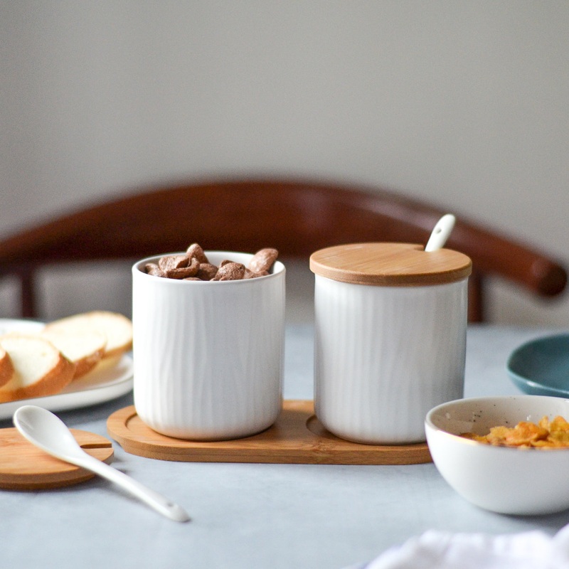 White Spice Jar Set