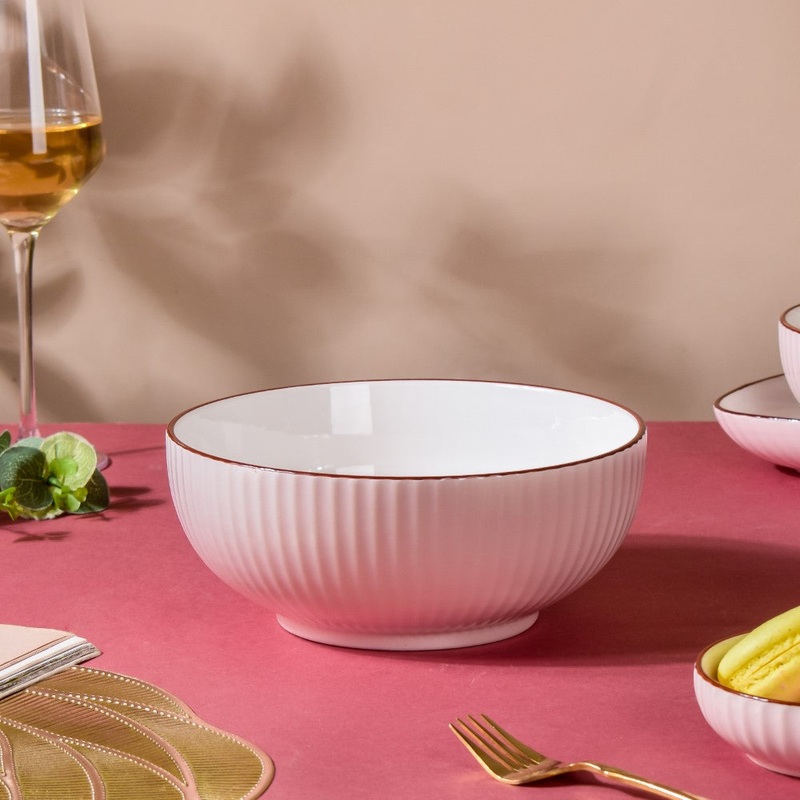 Dune Serving Bowl Pink