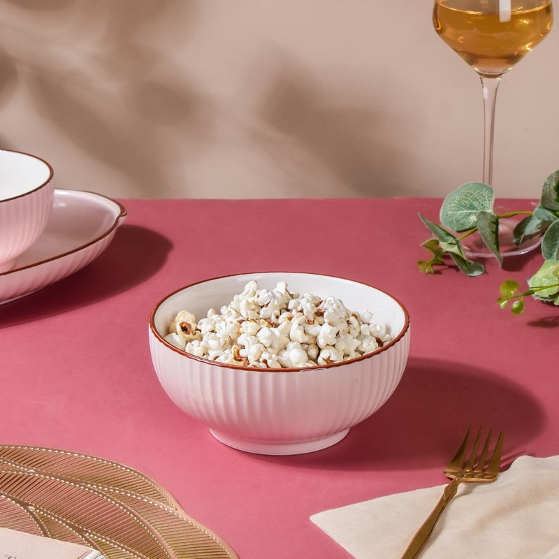 Dune Textured Serving Bowl Pink 650 ml