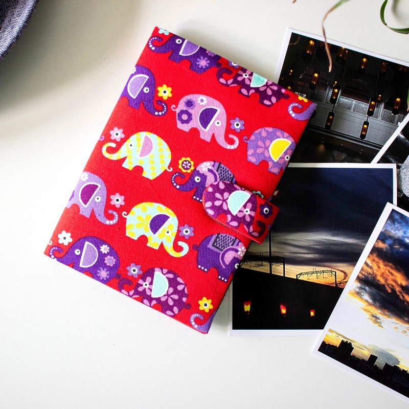 Elephant Passport Cover - Red