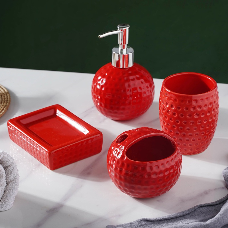 Red Fantasia Bath Set