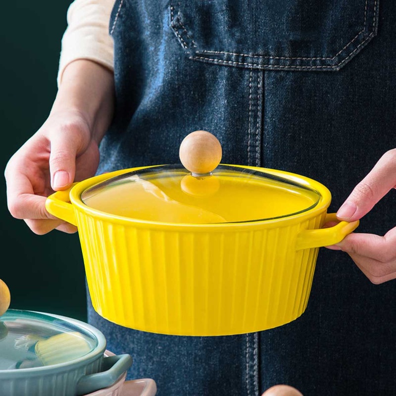 Serving Pot With Lid Yellow