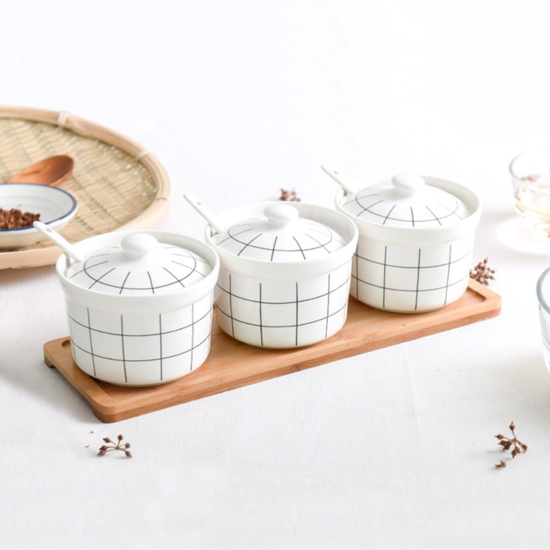 Spice Jar with Lid Set of 3