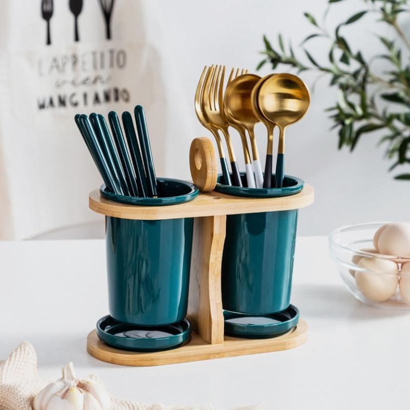 Wooden Cutlery Holder