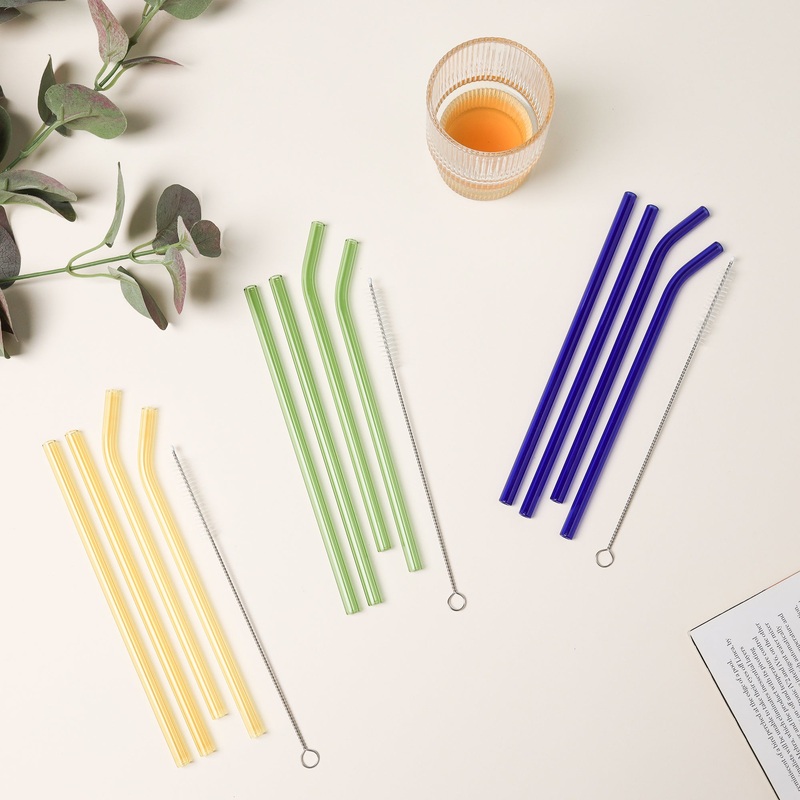 Glass Drinking Straw Set of 4