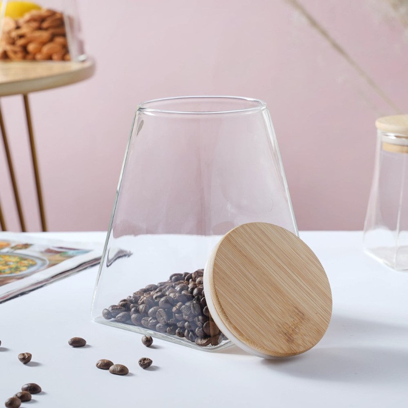 Glass Jar With Wooden Lid - Extra Large