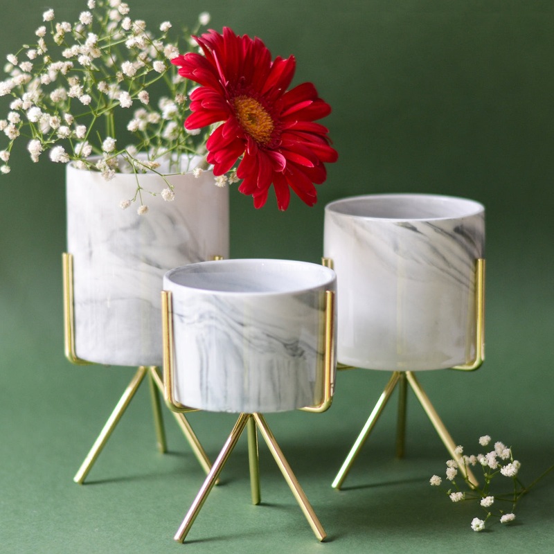 Marble Planter With Stand