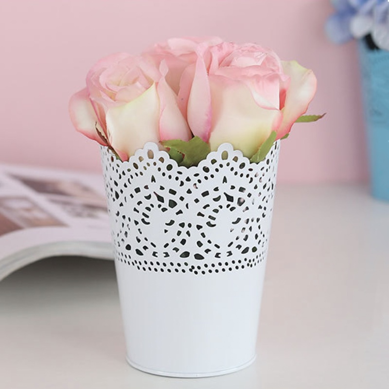 Decorative Metal Lace Design Planter Basket
