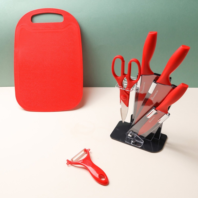 Knife Block Set - Red