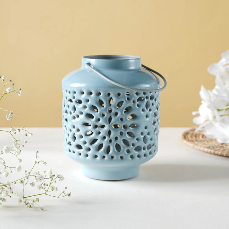 Metal Lantern Blue