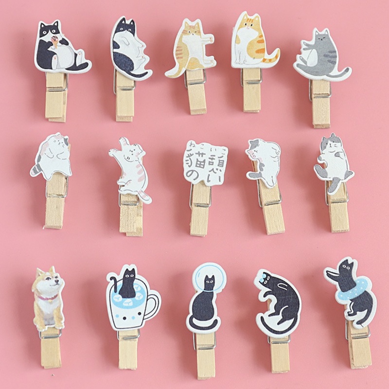 Wooden Hanging Clips - Set of 10