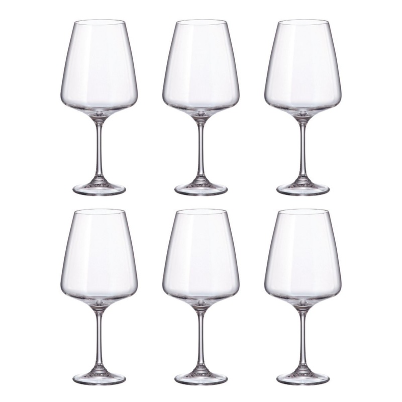 Crystal Bohemia Corvus Red Wine Glasses - Set of 6