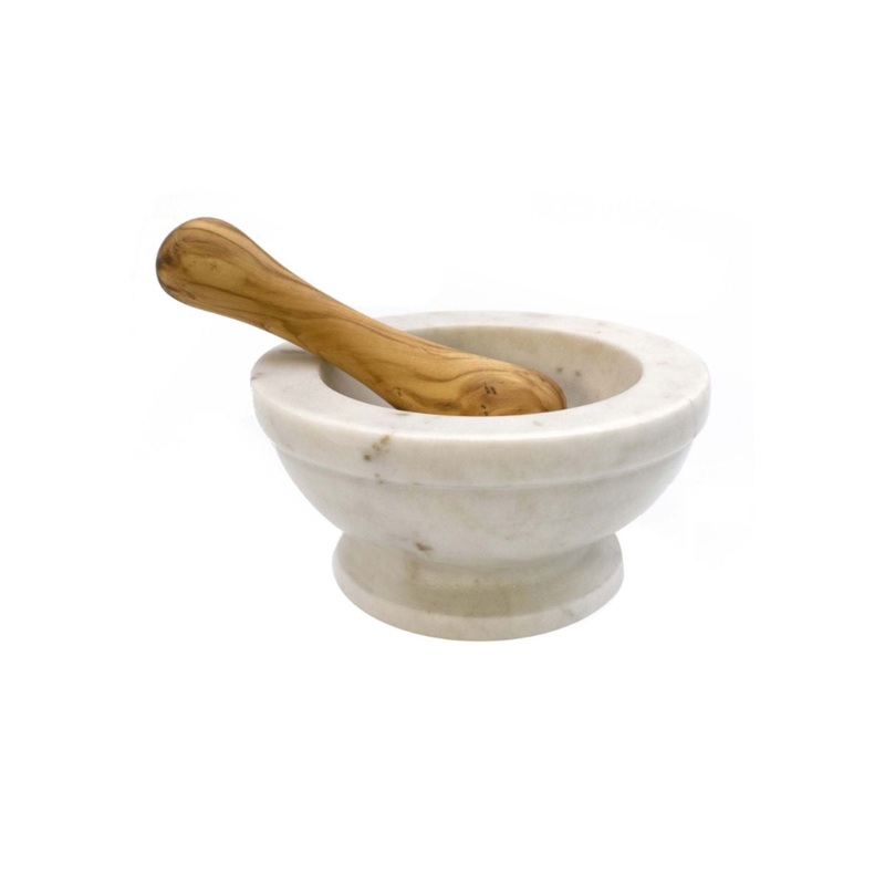 Bisetti Marble Mortar w/Olive Pestle - 14cm