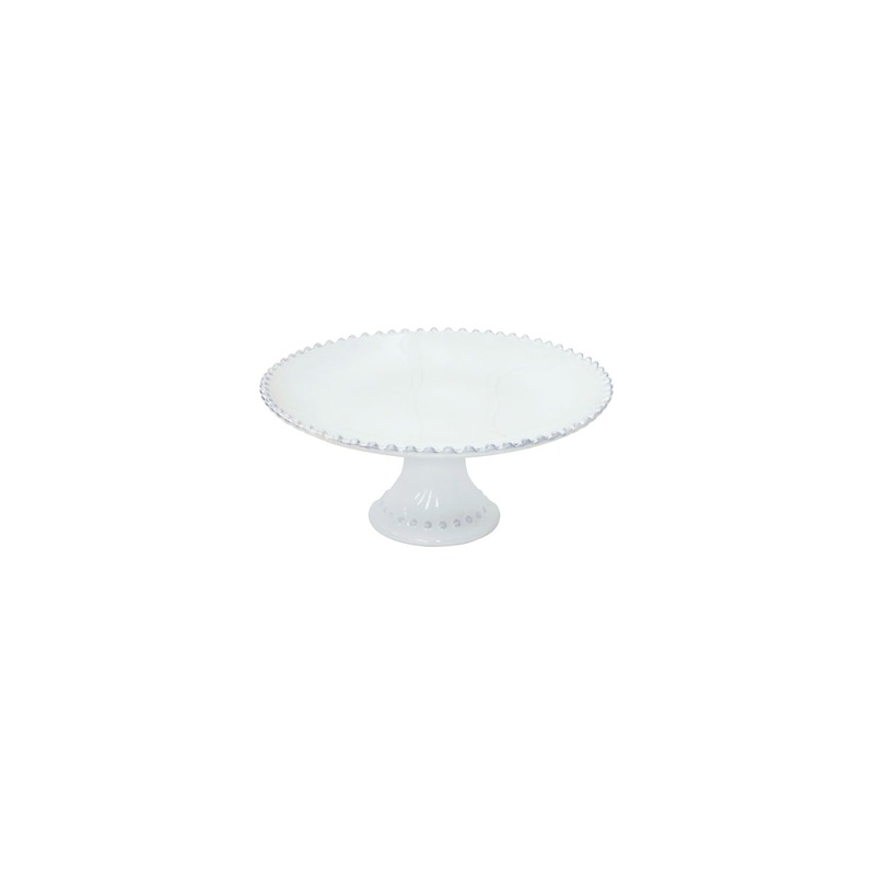 Costa Nova Pearl White Footed Cakestand - 28cm