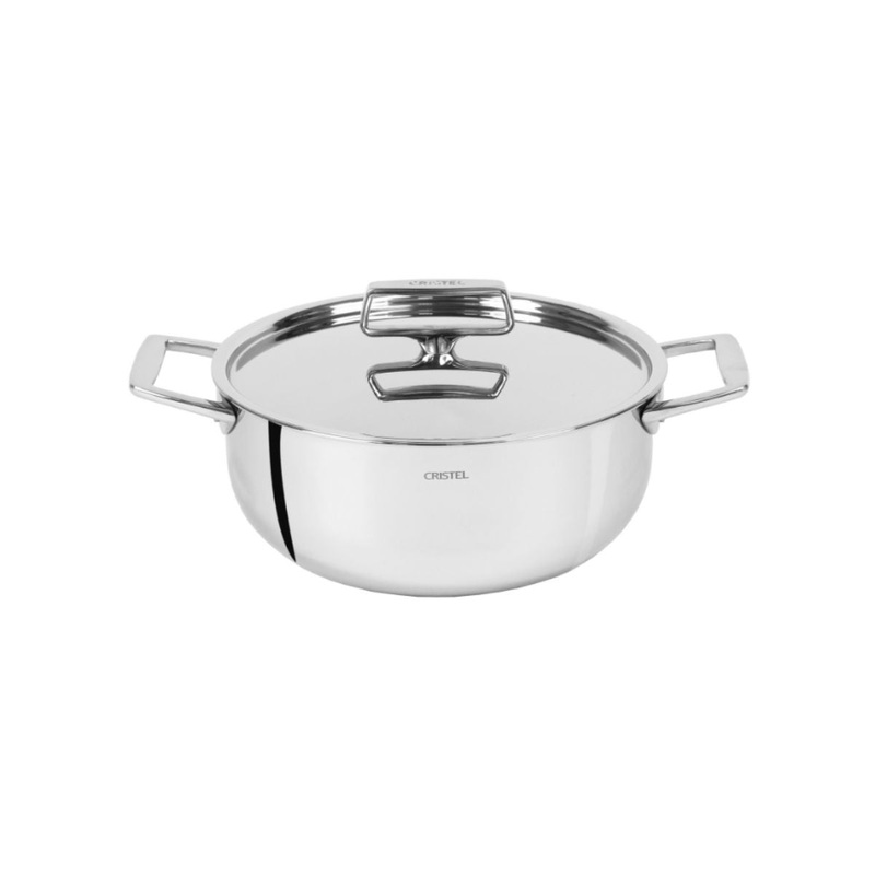 Cristel Castel'Pro Stewpan w/Steel Lid - 24cm