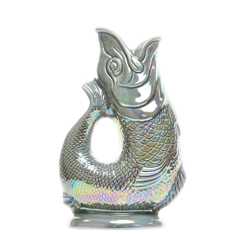 Original Fish Gluggle Jug 1.3ltr  - Dark Grey Lustre