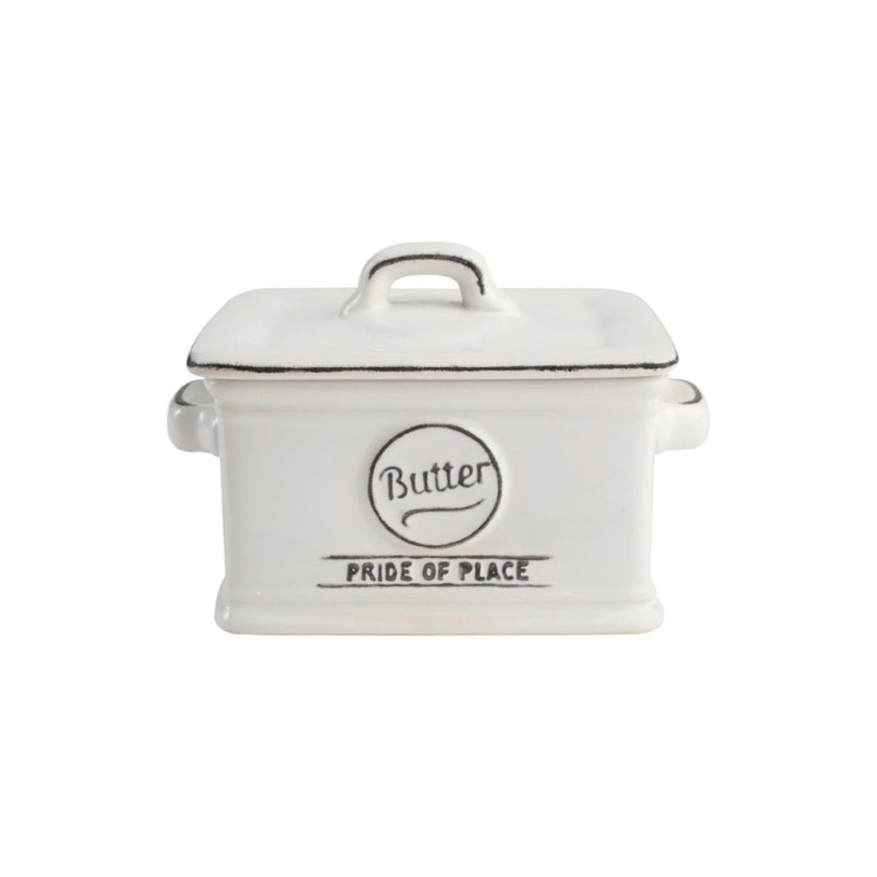 T&G Pride of Place Butter Dish - White
