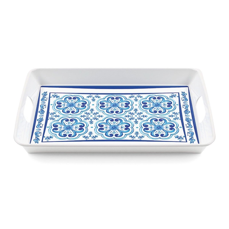 Guzzini Blues Melamine Large Tray W/Handles