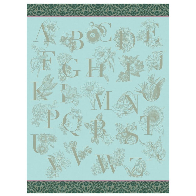 Le Jacquard Francaise A-Z Tea Towel - Green