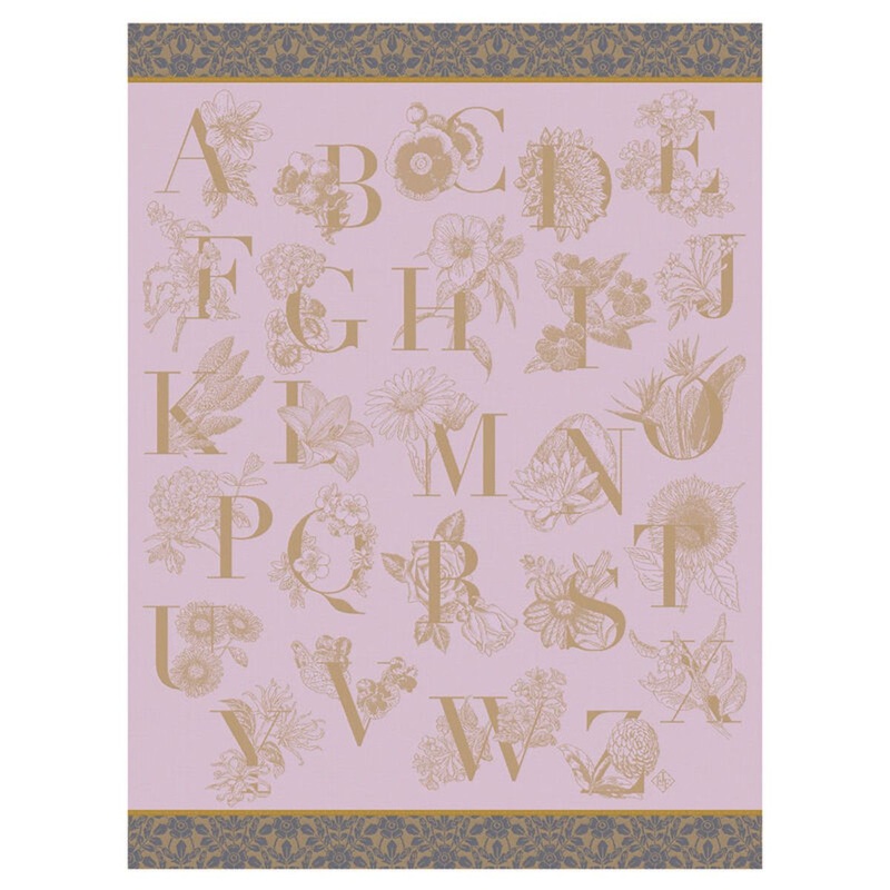 Le Jacquard Francaise A-Z Tea Towel - Violet