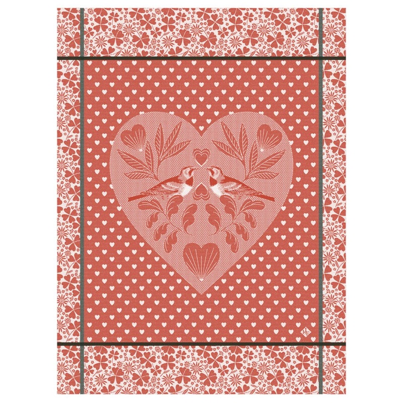Le Jacquard Francaise Amour Tea Towel - Red