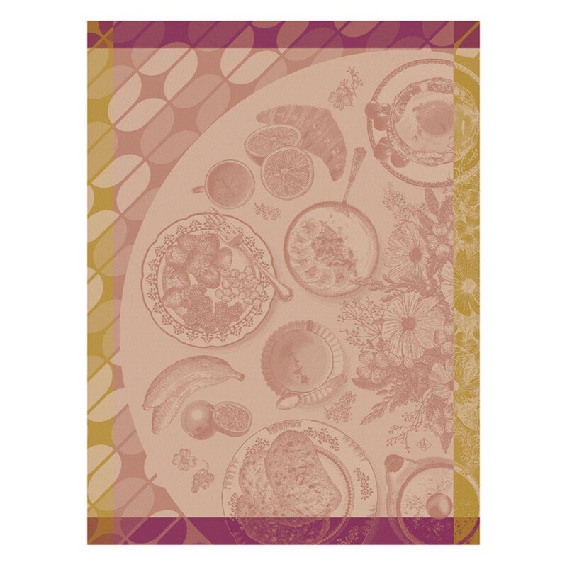 Le Jacquard Francaise Brunch Gourmand Tea Towel - Red