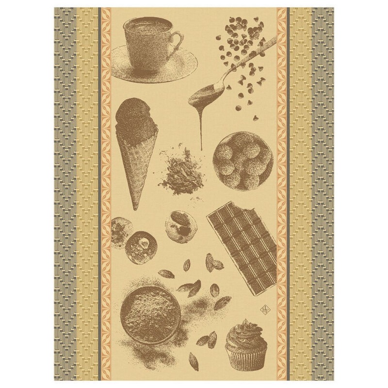 Le Jacquard Francaise Chocolats Tea Towel - Cocoa