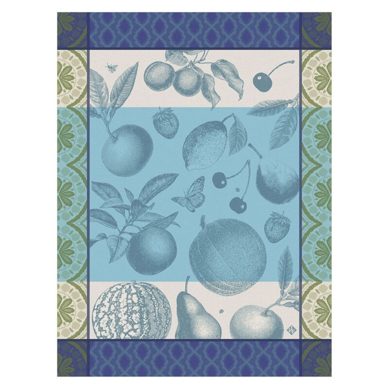 Le Jacquard Francaise Country Fruits Cassis Tea Towel - Blue