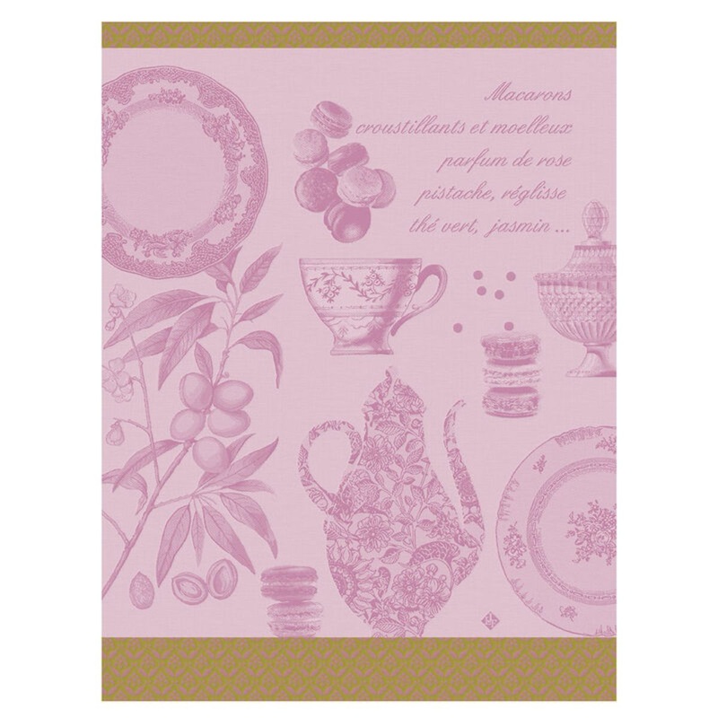 Le Jacquard Francaise Macarons Tea Towel - Rose