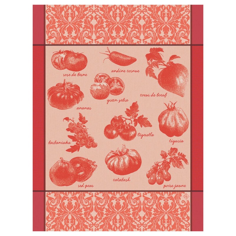 Le Jacquard Francaise Tomatoes Tea Towel - Red