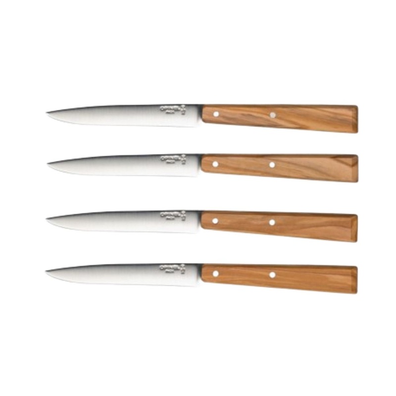 Opinel Bon Appetit Olivewood Steak/Table Knives - 4pc