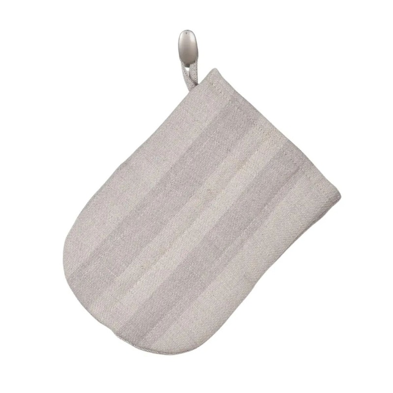Linas Linen Oven Mitt - Natural Stripe