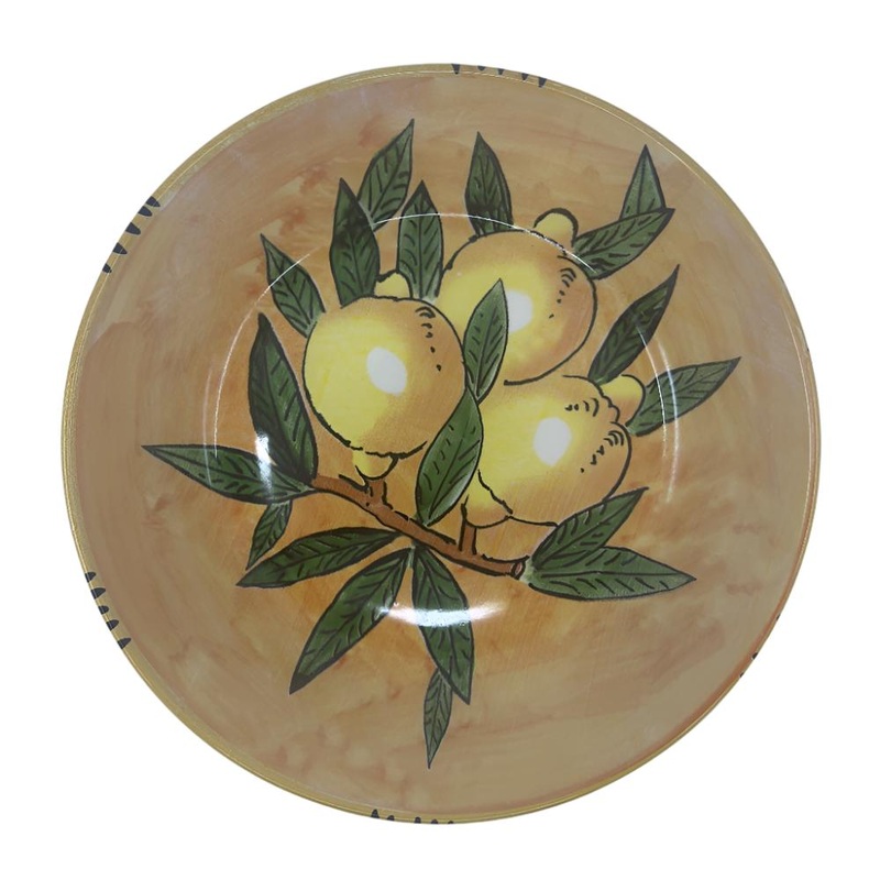 Sicilian Lemon Serving Bowl 30cm - Yellow