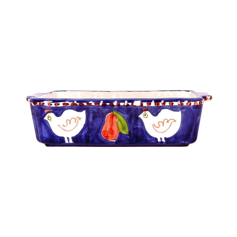 Amalfi Blue/Red Gallina Oven/Serving Dish - 25cm