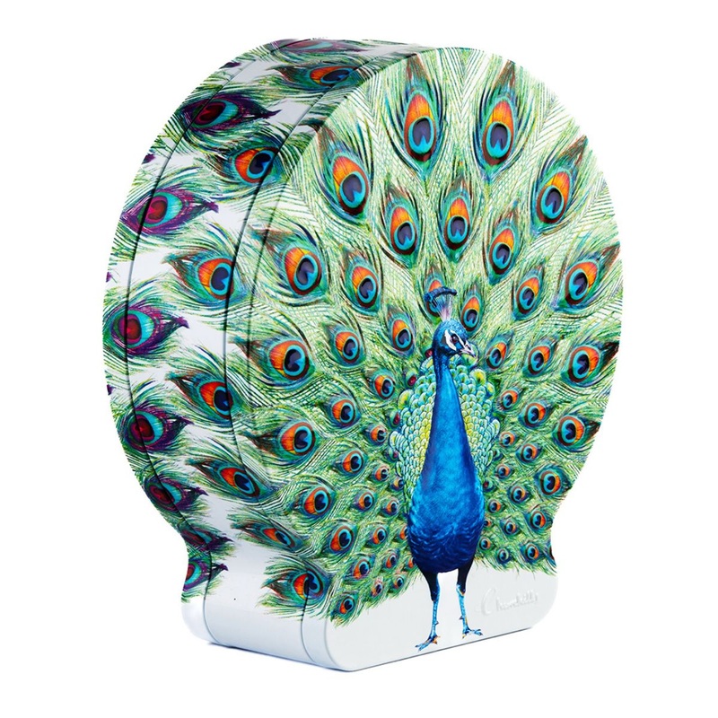 Churchills Confectionery Royal Peacock Tin W/Shortbread