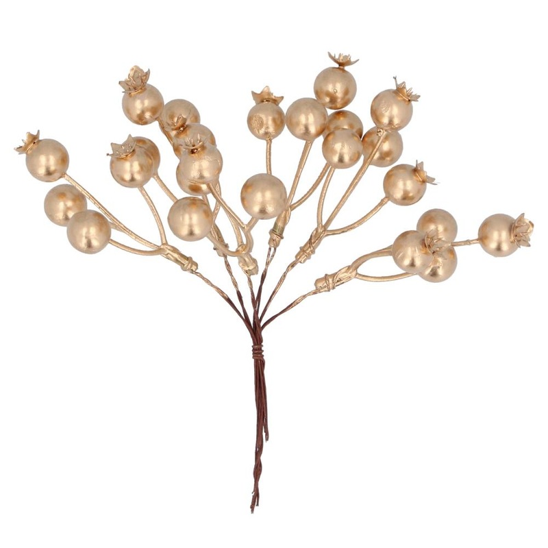 Christmas Decoration - Gold Rosehip - 16cm