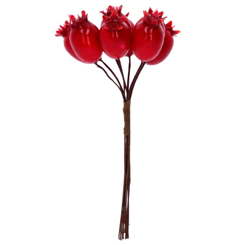 Christmas Decoration - Red Rosehip - 12cm