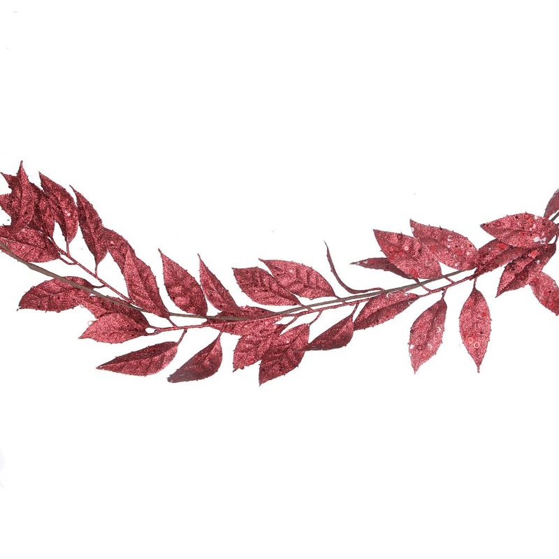 Christmas Garland - Burgundy Sparkle - 180cm
