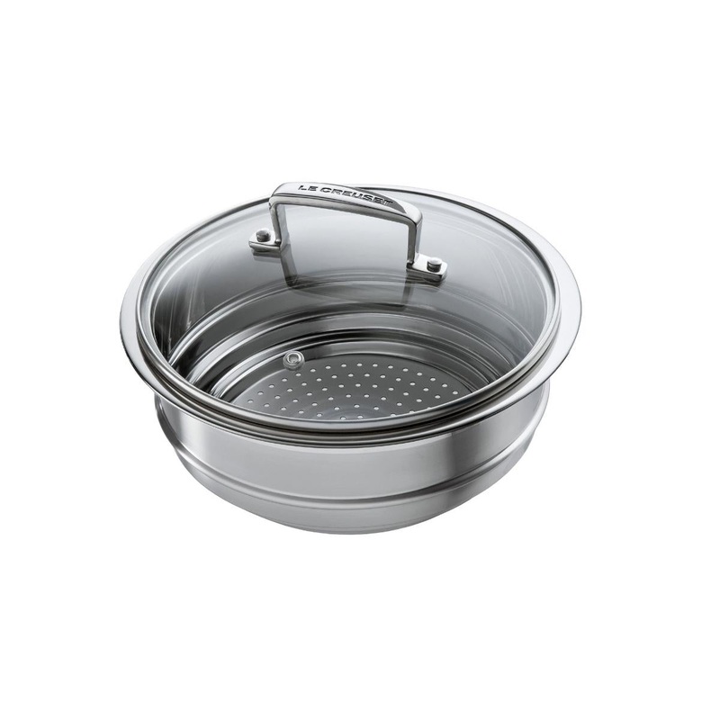 Le Creuset 3-Ply Stainless Steel Multi Steamer with Glass Lid