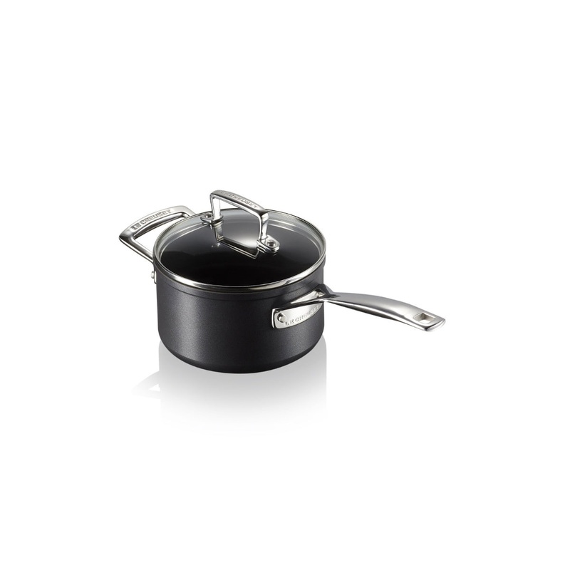 Le Creuset Toughened Non-Stick Saucepan with Glass Lid 16cm
