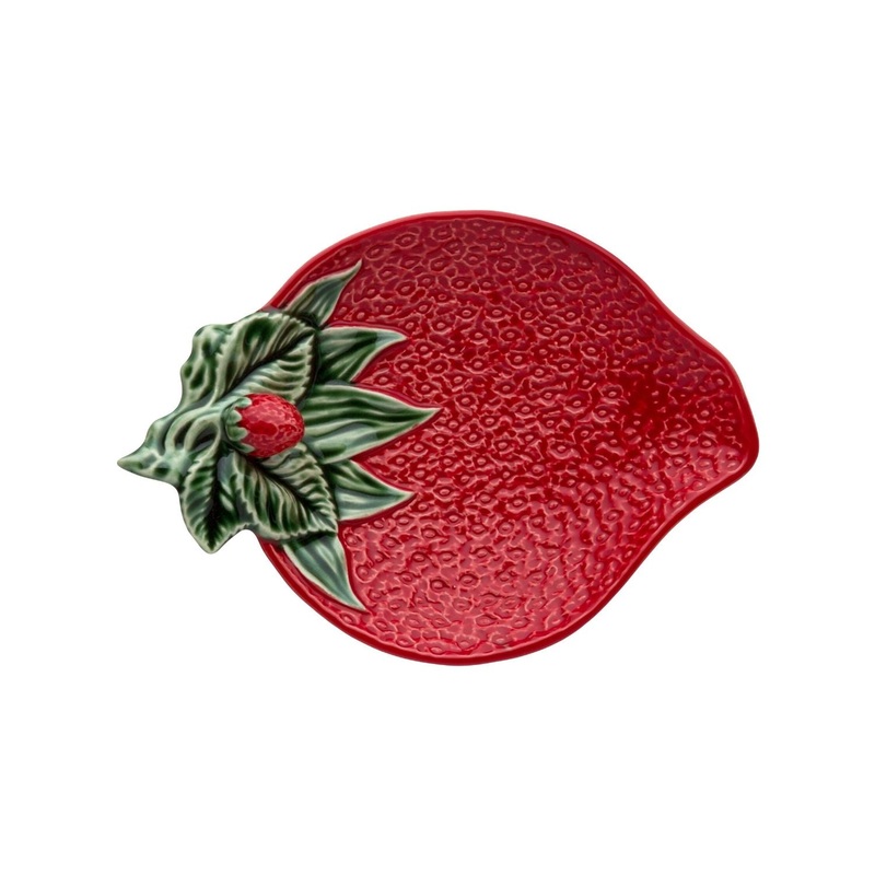 Bordallo Pinheiro Strawberry Olive Dish - 21cm
