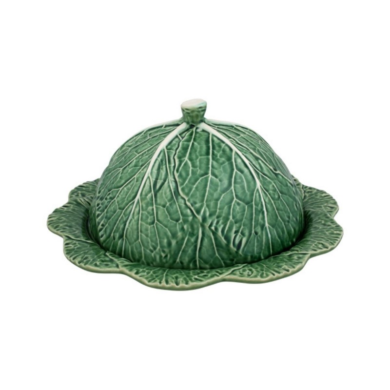 Bordallo Pinheiro Cabbage Covered Cheese Dish