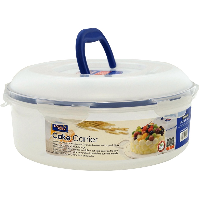 Lock & Lock Round Cake Box with Tray  5.5L
