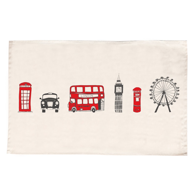 Victoria Eggs London Skyline Tea Towel