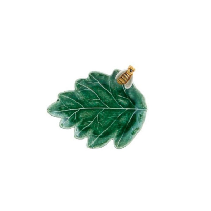 Bordallo Pinheiro Countryside Leaf Dish - Bee