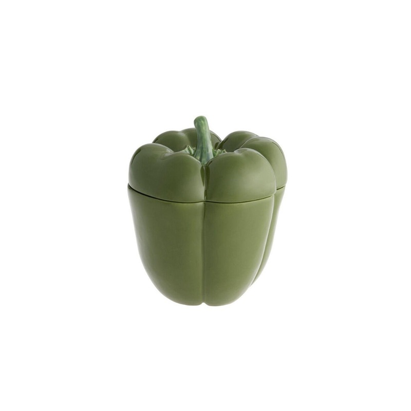Bordallo Pinheiro Green Covered Pepper Box - 19cm