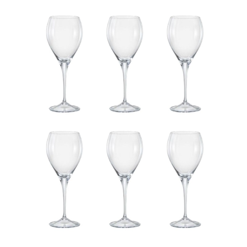 Crystal Bohemia Lenny White Wine Glass - Set of 6