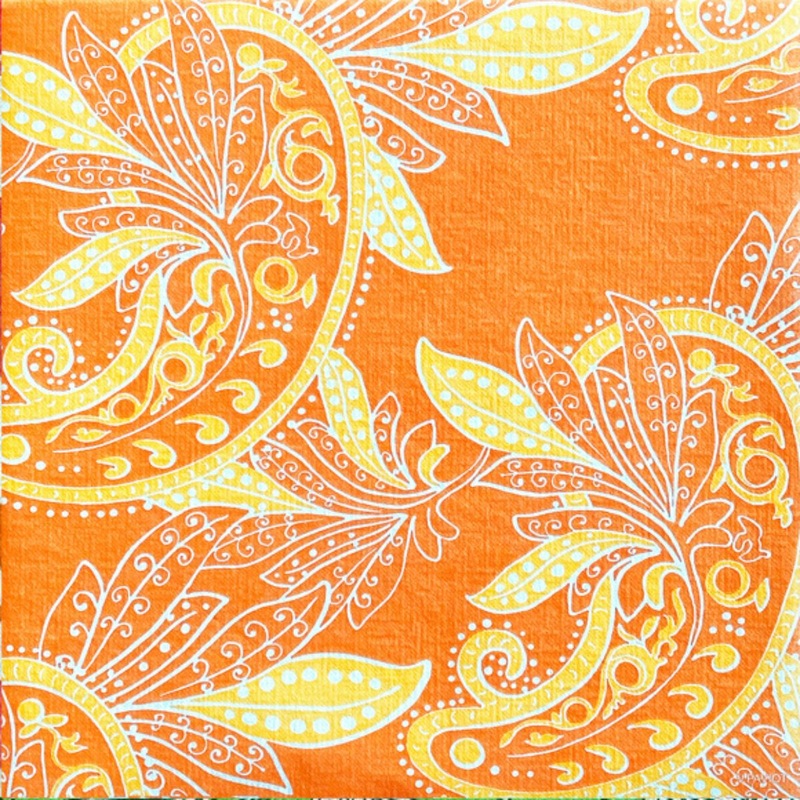 Francoise Paviot Dinner Napkins - Indian Yellow