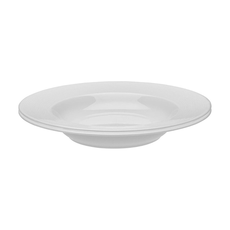 Genevive Lethu White Porcelain Pasta Bowls - Pair